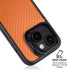 Orange Carbon Fiber Specialty Texture Material iPhone 13 Kickstand Case
