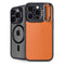 Orange Carbon Fiber Specialty Texture Material iPhone 15 Pro Max Kickstand Case