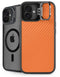 Orange Carbon Fiber Specialty Texture Material iPhone 16 Plus Kickstand Case