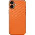 Orange Carbon Fiber Specialty Texture Material iPhone 16 Plus Skin