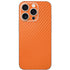 Orange Carbon Fiber Specialty Texture Material iPhone 16 Pro Skin