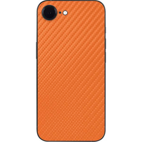 Orange Carbon Fiber Specialty Texture Material iPhone 16e Skin