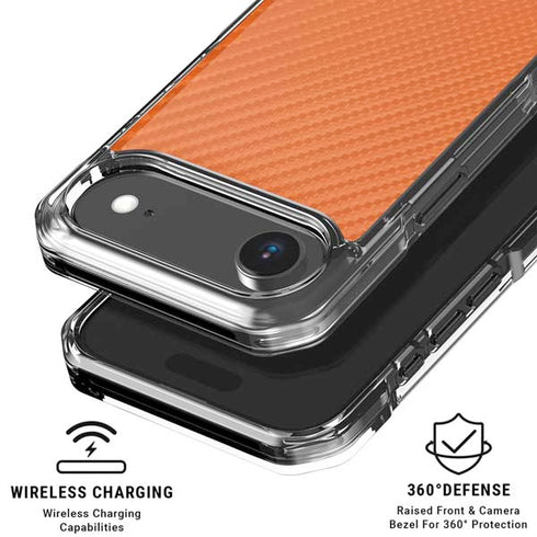 Orange Carbon Fiber Specialty Texture Material iPhone 17 Air Clear Case