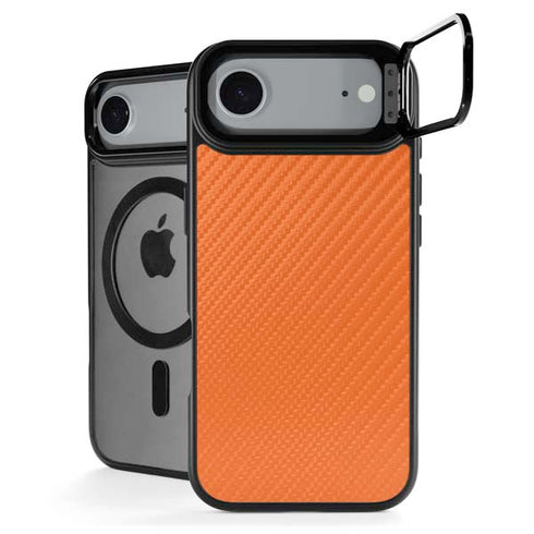 Orange Carbon Fiber Specialty Texture Material iPhone 17 Air Kickstand Case