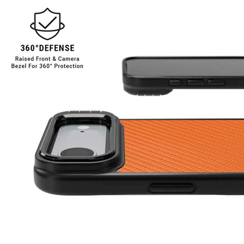Orange Carbon Fiber Specialty Texture Material iPhone 17 Air Kickstand Case