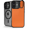 Orange Carbon Fiber Specialty Texture Material iPhone 17 Kickstand Case