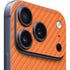Orange Carbon Fiber Specialty Texture Material iPhone 17 Pro Skin