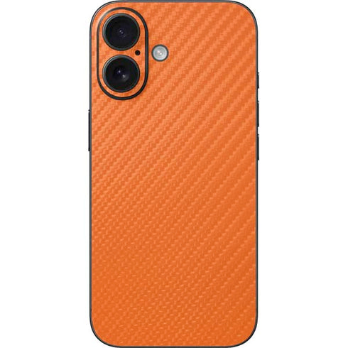 Orange Carbon Fiber Specialty Texture Material iPhone 17 Skin