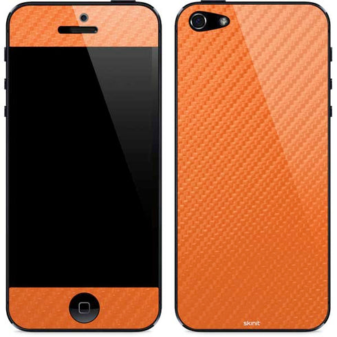 Orange Carbon Fiber Specialty Material iPhone 5/5s/5SE Skin
