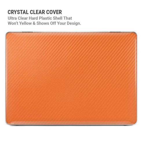 Orange Carbon Fiber Specialty Texture Material MacBook Air 15in (2023-2025) Case plus Skin