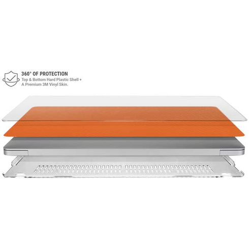 Orange Carbon Fiber Specialty Texture Material MacBook Air 15in (2023-2025) Case plus Skin