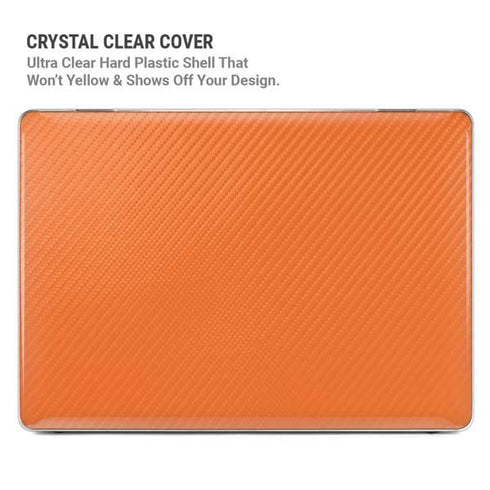 Orange Carbon Fiber Specialty Texture Material MacBook Pro 14in (2021-24) Case plus Skin