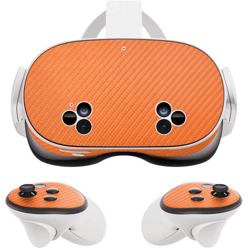 Orange Carbon Fiber Specialty Texture Material Meta Quest 3S Skin