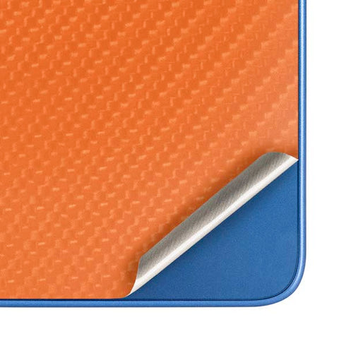 Orange Carbon Fiber Specialty Texture Material Moto G Play 4G (2024) Skin