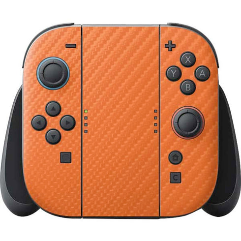 Orange Carbon Fiber Specialty Texture Material Nintendo Skins