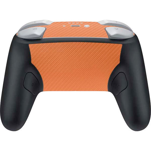 Orange Carbon Fiber Specialty Texture Material Nintendo Switch 2 (2025) Pro Controller Skin