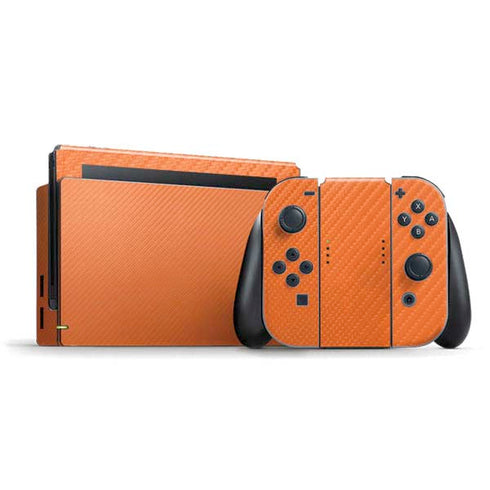 Orange Carbon Fiber Specialty Texture Material Nintendo Skins