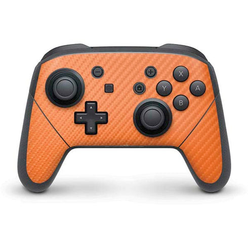 Orange Carbon Fiber Specialty Texture Material Nintendo Skins