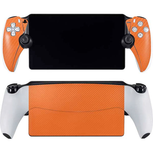 Orange Carbon Fiber Specialty Texture Material PlayStation PS5 Skins