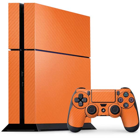 Orange Carbon Fiber Specialty Texture Material PlayStation PS4 Skins