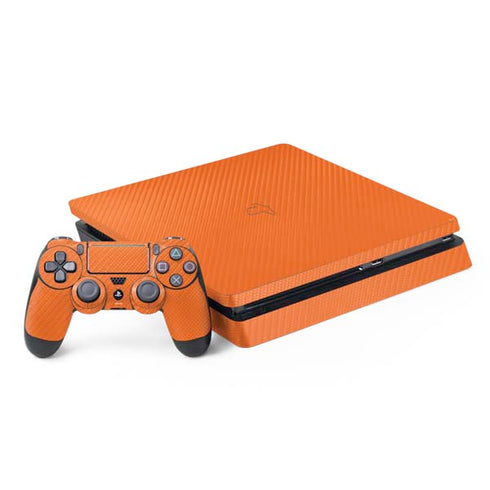 Orange Carbon Fiber Specialty Texture Material PlayStation PS4 Skins