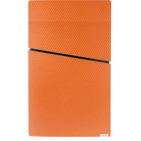 Orange Carbon Fiber Specialty Material PS5 Slim Digital Edition Console Skin