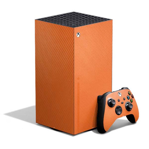 Orange Carbon Fiber Specialty Texture Material XBox Series X Digital Edition Bundle Skin