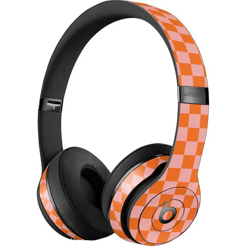 Orange Checkered Beats Solo 3 Wireless Skin