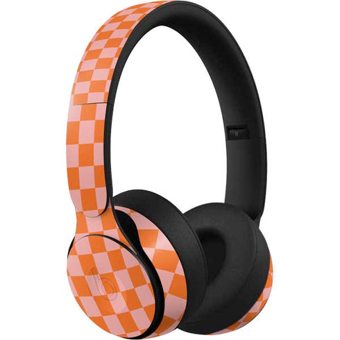 Orange Checkered Beats Solo Pro Skin