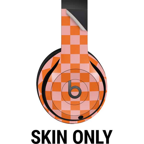 Orange Checkered Beats Studio Pro Wireless Headphones Skin