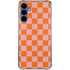 Orange Checkered Galaxy A35 5G Clear Case