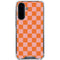 Orange Checkered Galaxy A36 5G Clear Case