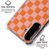 Orange Checkered Galaxy A36 5G Clear Case