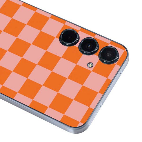Orange Checkered Galaxy A36 5G Skin