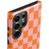 Orange Checkered Galaxy S23 Ultra Pro Case