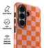 Orange Checkered Galaxy S26 Impact Case