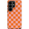Orange Checkered Galaxy S26 Ultra Impact Case
