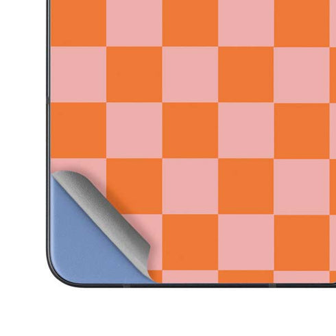Orange Checkered Galaxy Z Fold5 5G Skin