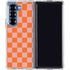 Orange Checkered Galaxy Z Fold6 Clear Case