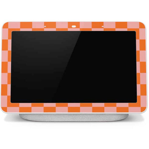 Orange Checkered Google Home Hub Skin