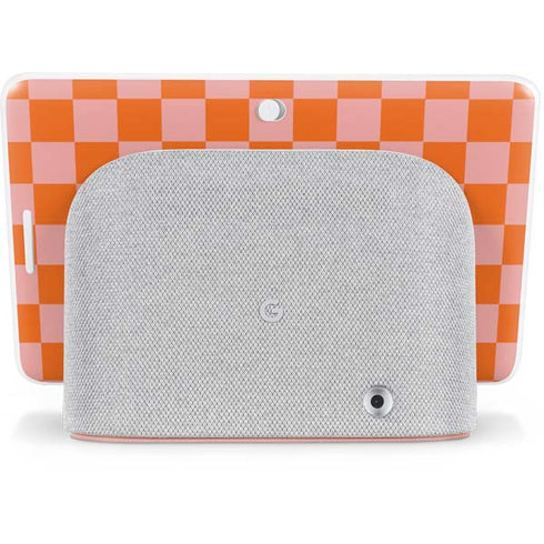 Orange Checkered Google Home Hub Skin