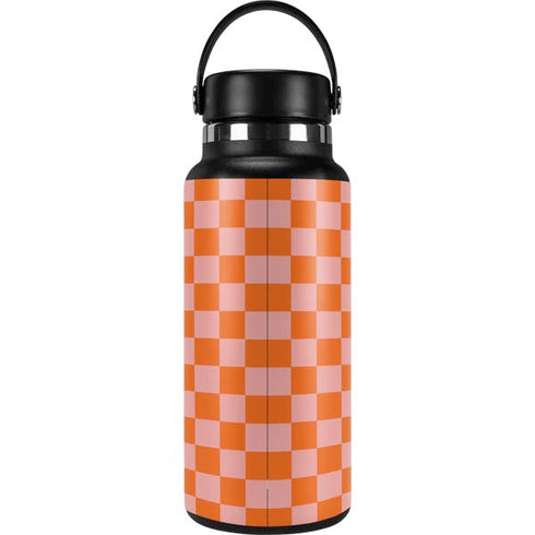 Orange Checkered Hydro Flask 32oz Wide Mouth Skin