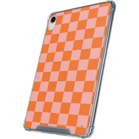 Orange Checkered iPad 11th Gen (2025) Clear Case