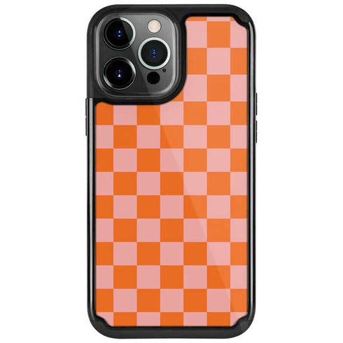 Orange Checkered iPhone Cases