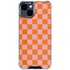 Orange Checkered iPhone 15 Clear Case