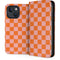 Orange Checkered iPhone 15 Folio Case