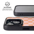 Orange Checkered iPhone 15 Kickstand Case