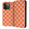 Orange Checkered iPhone 15 Pro Folio Case