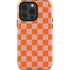 Orange Checkered iPhone 15 Pro Impact Case