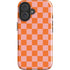 Orange Checkered iPhone 16 Impact Case